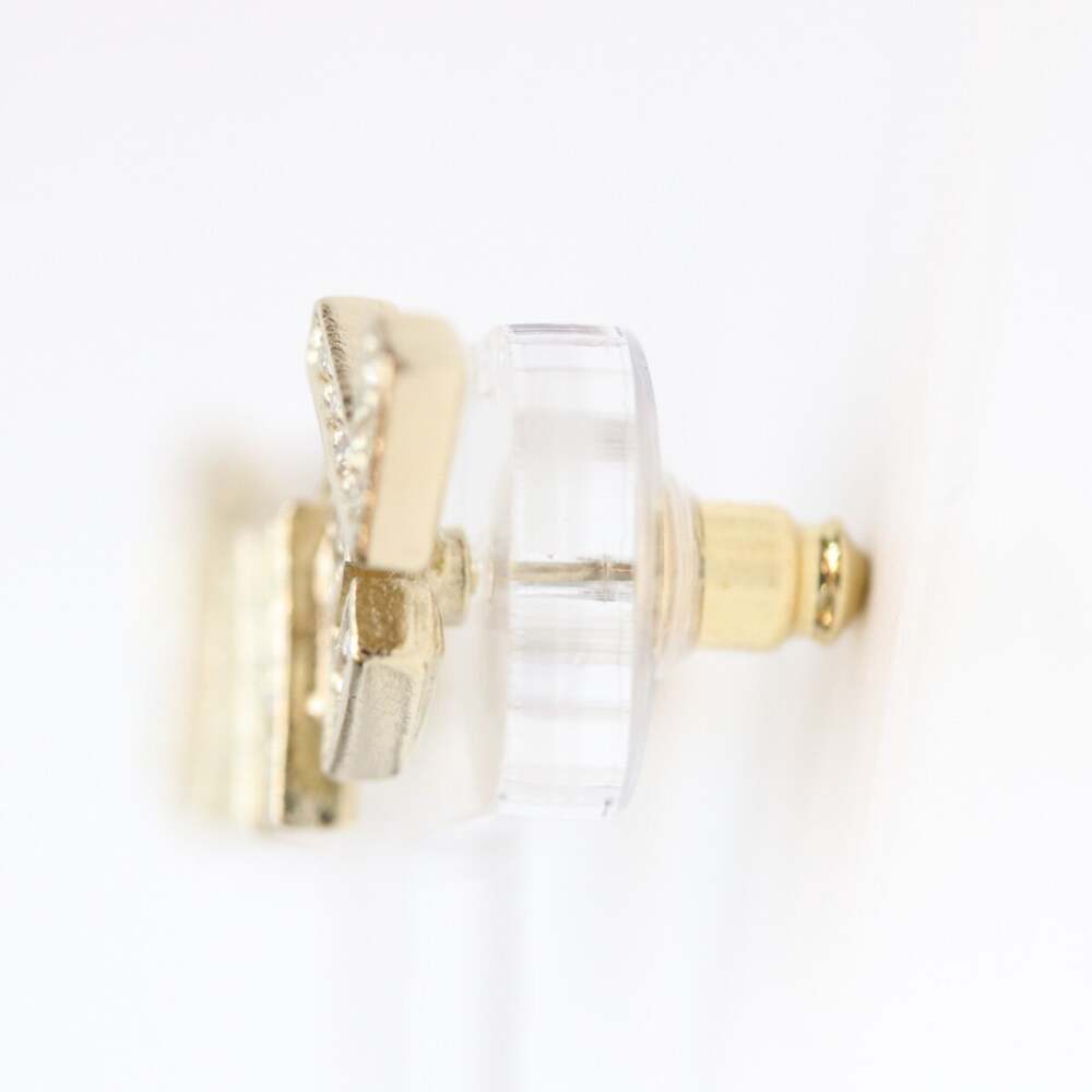 Chanel Earrings Rhinestone Gold-Tone #243974C12B - Picture 2 of 5